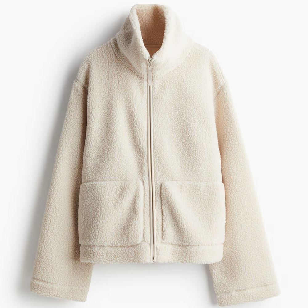 H&M Light Beige Teddy Bear Jacket
